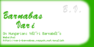 barnabas vari business card